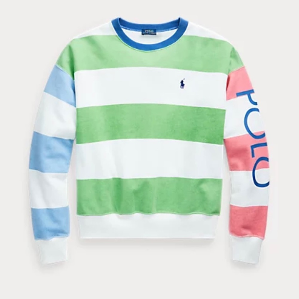 Polo Ralph Lauren striped fleece sweatshirt